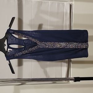 Modcloth Navy beaded tank Medium